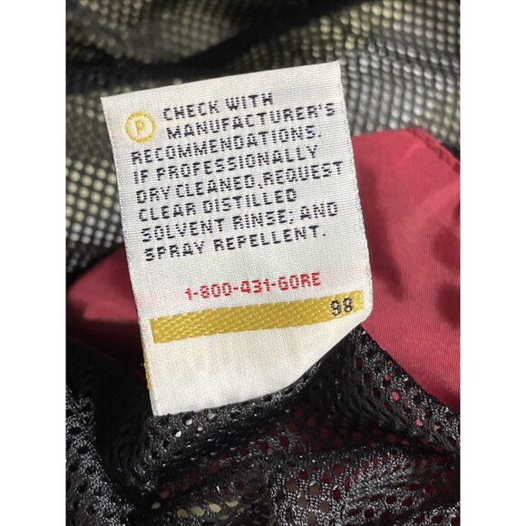 Cabelas Rain‎ Jacket Mens Size Small Red Full Zip Snap Up Hooded Outdoors Gorp - Picture 15 of 16